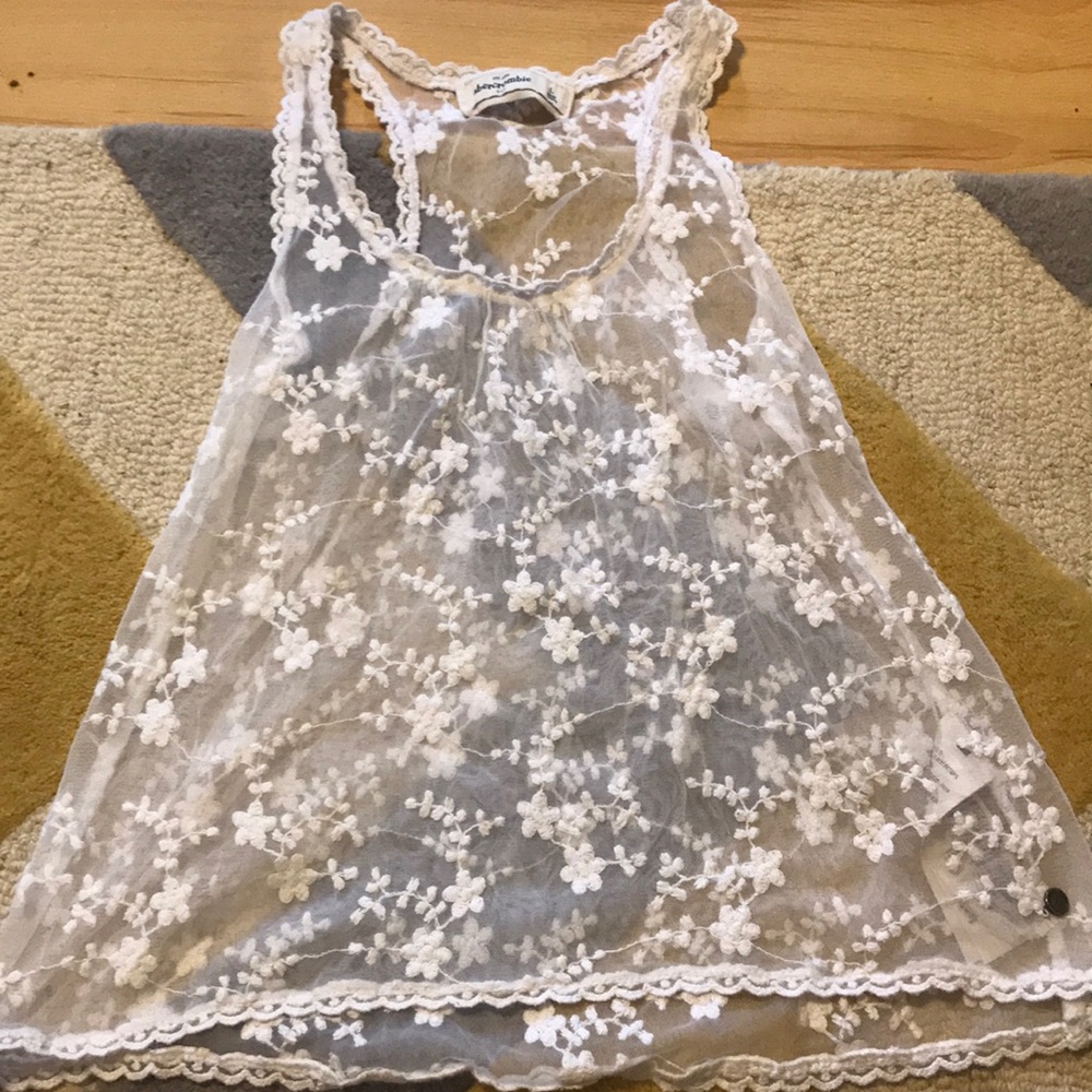 Elegant girls lace tank top
